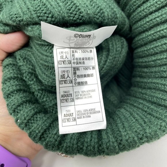 Disney Green Knit Beanie with Pom Poms - Picture 7 of 7